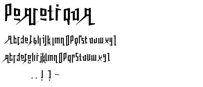 Peacetiqua font