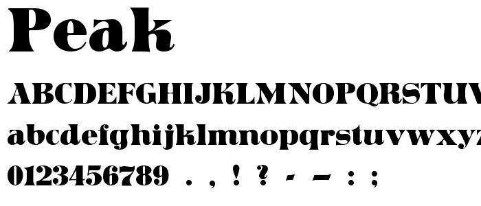 Peak font