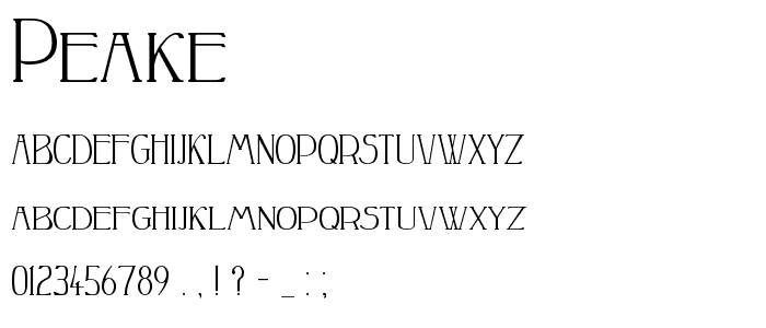 Peake font