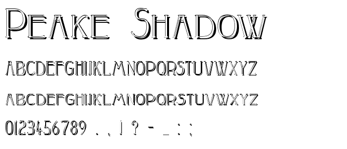 Peake-Shadow font