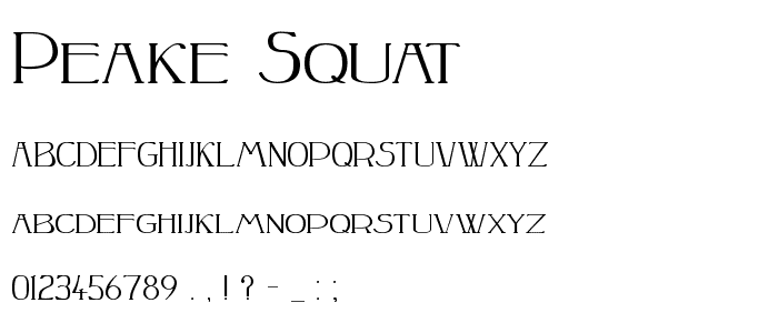 Peake-Squat font
