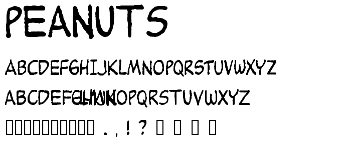 Peanuts font