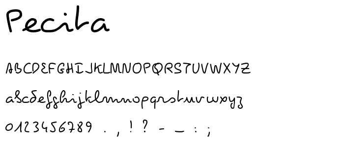 Pecita font