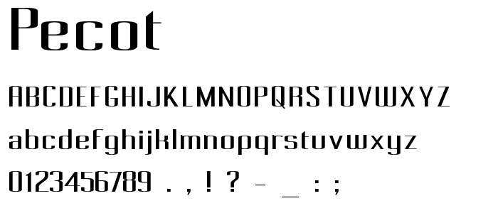 Pecot font