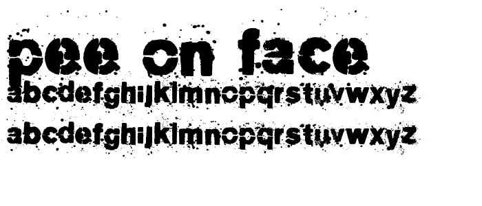 Pee_on_face font