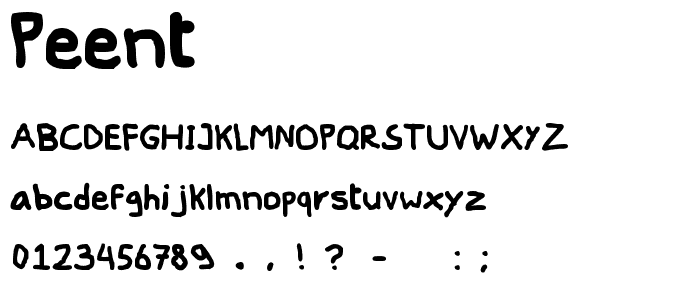 Peent font