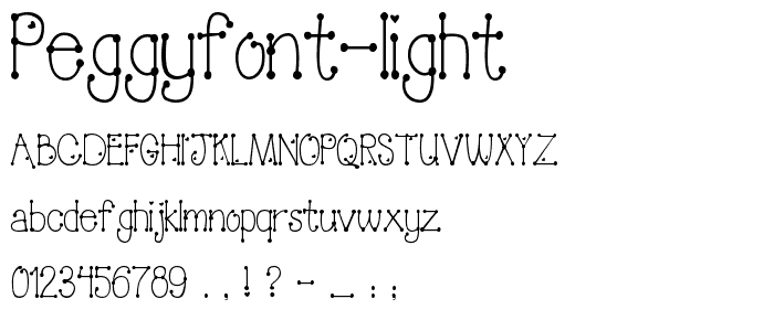 PeggyFont Light font