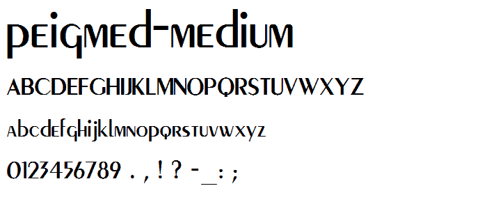 PeigMed-Medium font