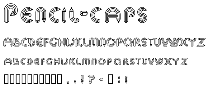 Pencil Caps font