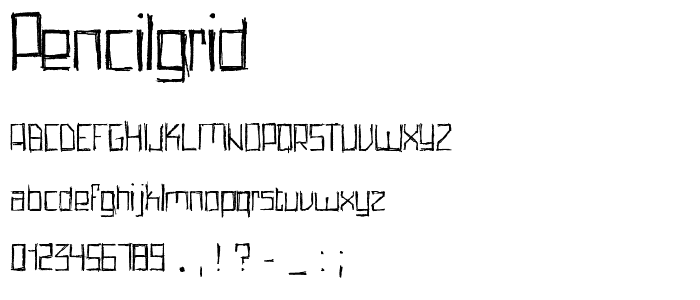 PencilGrid font