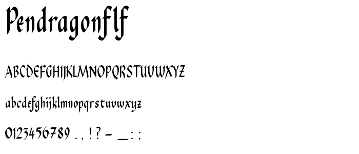 PendragonFLF font