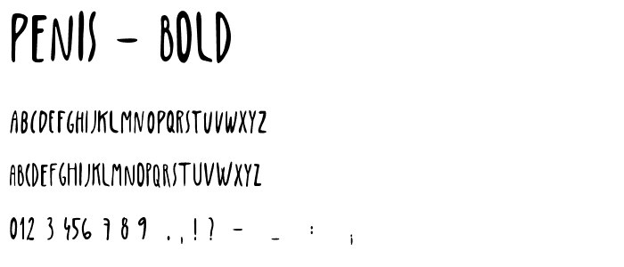 Penis-Bold font
