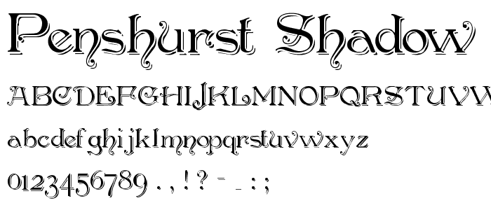 Penshurst_Shadow font