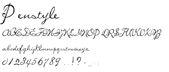 Penstyle font
