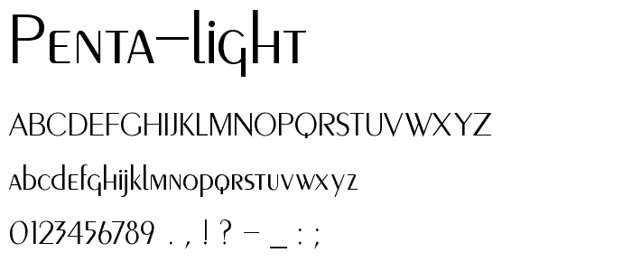 Penta-Light font