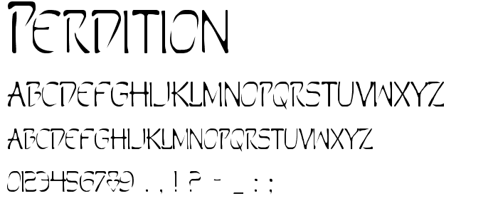 Perdition font