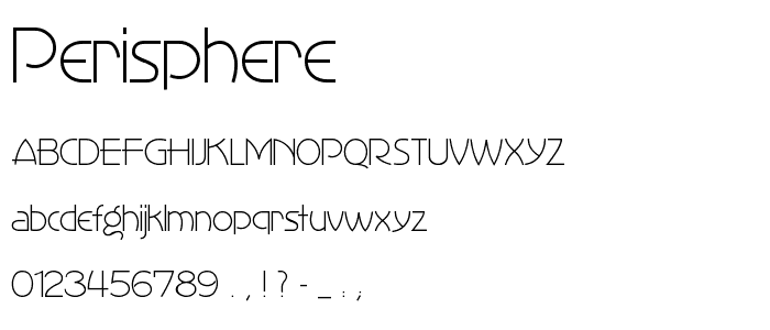 Perisphere font