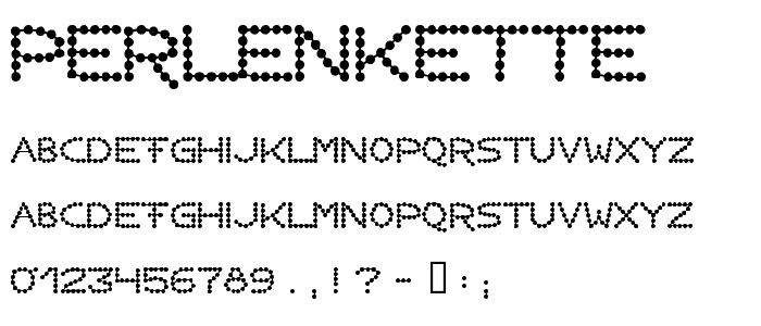 Perlenkette font