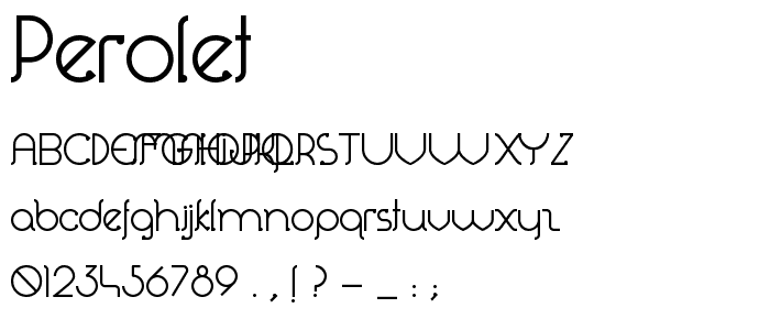 Perolet font