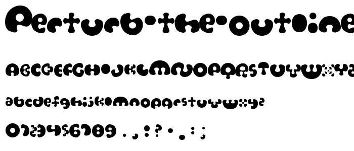 Perturb the Outline Curved font