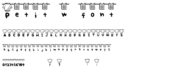 Petit w Font font