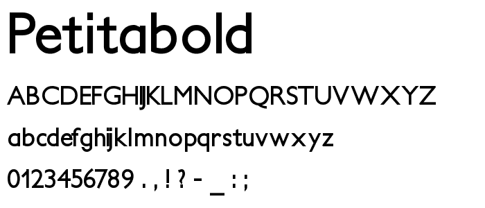 PetitaBold font