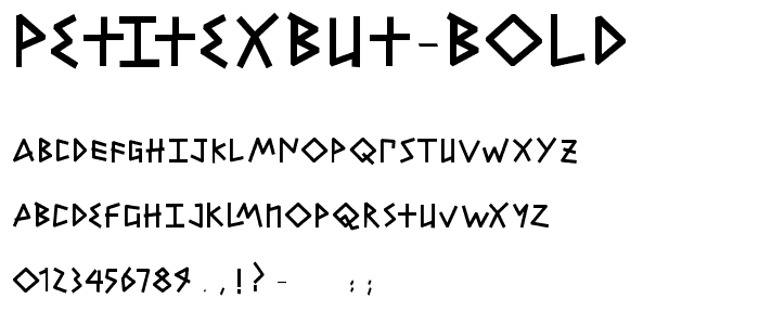 PetitexBut-Bold font