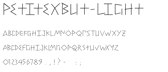 PetitexBut-Light font
