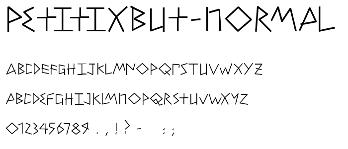 PetitixBut-Normal font