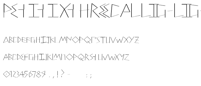 PetitixThreeCallig-Light font