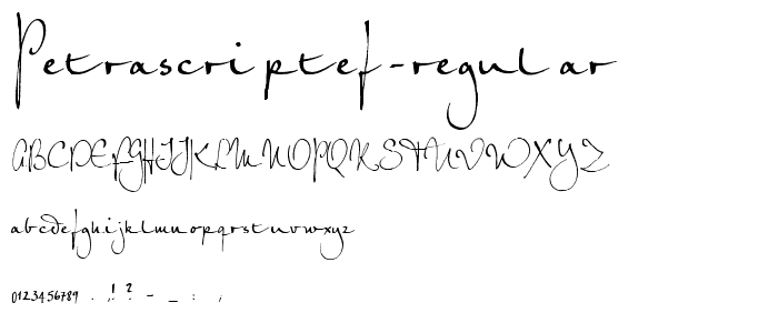 PetraScriptEF-Regular font