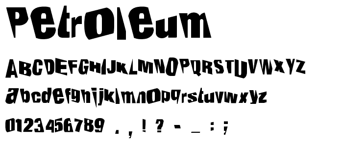 Petroleum font