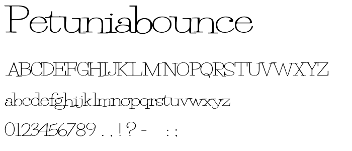 PetuniaBounce font