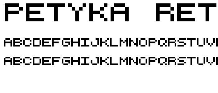 Petyka  Retro Computer___SHORT font