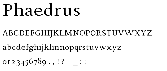 Phaedrus font