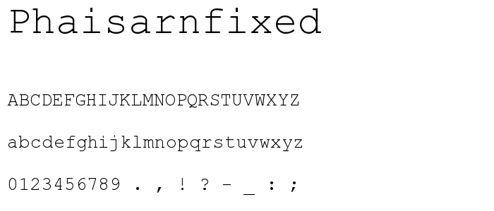 PhaisarnFixed font