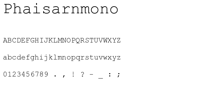 PhaisarnMono font