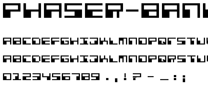 Phaser Bank Expanded font