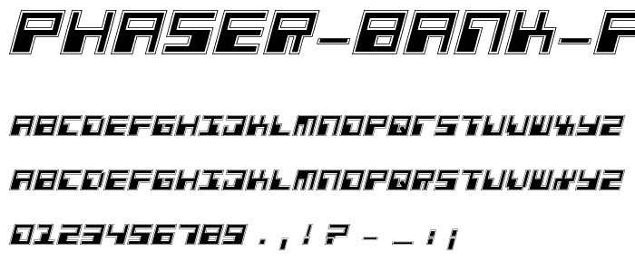 Phaser Bank Pro Italic font