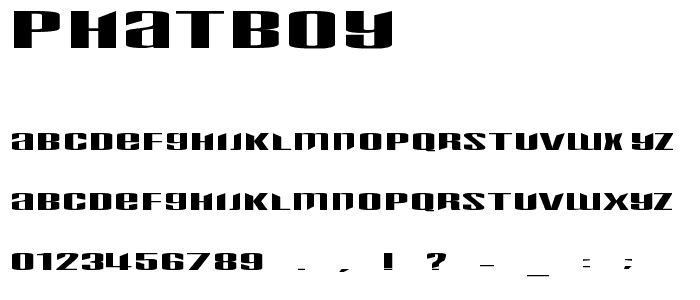 Phatboy font
