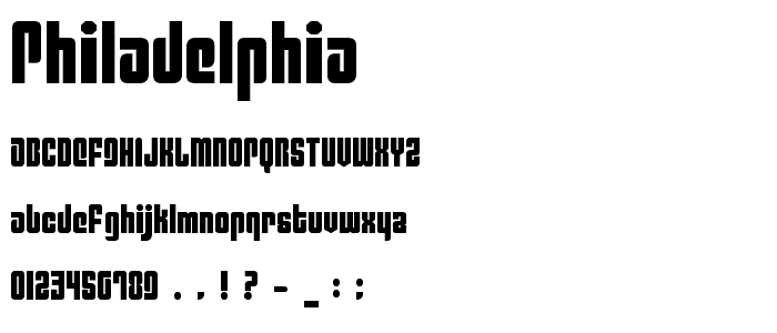 Philadelphia font