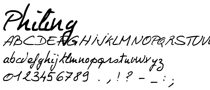 Philing font