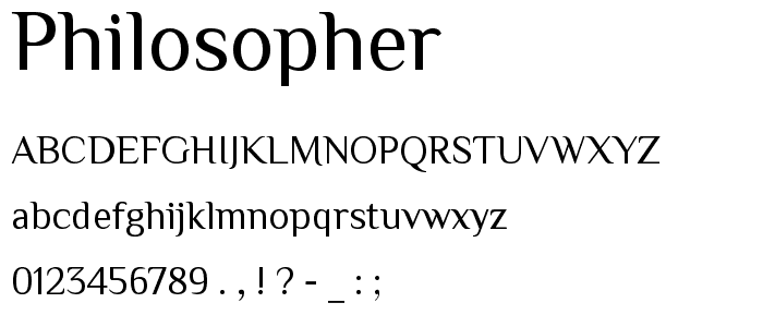 Philosopher font