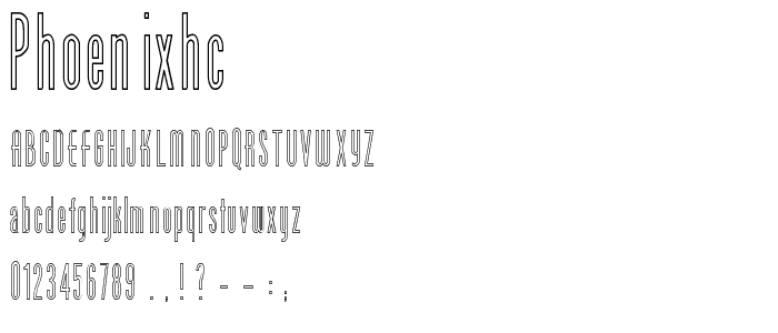 PhoenixHC font