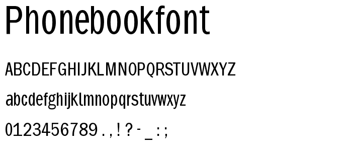 PhonebookFont font