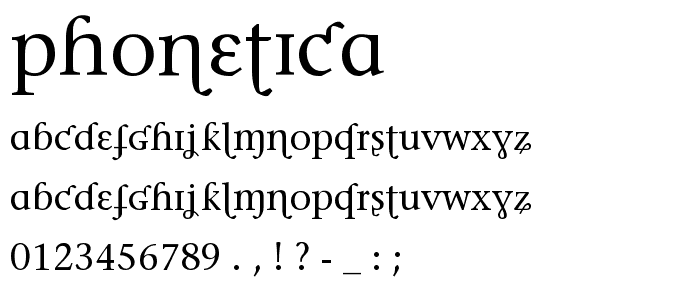 Phonetica font