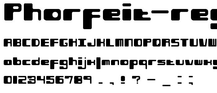 Phorfeit Regular BRK  font