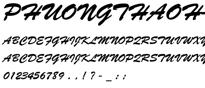 PhuongThaoH 1 1 font