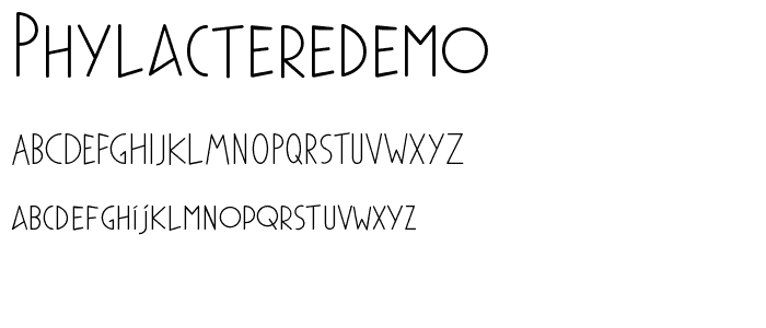 PhylactereDEMO font