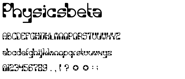 PhysicsBeta font